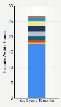 Weight chart for boys  10 months of age