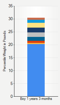 Weight chart for boys 1 year 3 months of age