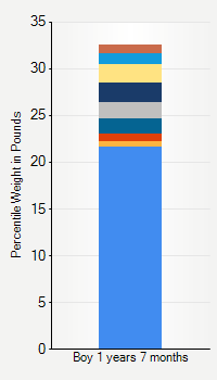 Weight chart for boys 1 year 7 months of age