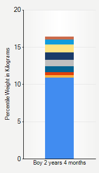 Weight chart for boys 2 years 4 months of age