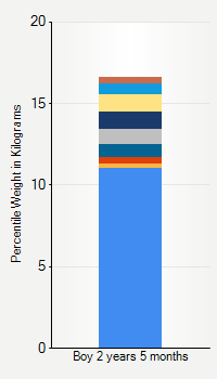 Weight chart for boys 2 years 5 months of age