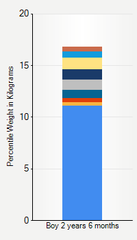 Weight chart for boys 2 years 6 months of age