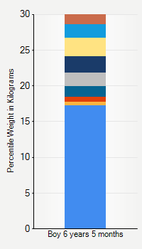 Weight chart for boys 6 years 5 months of age